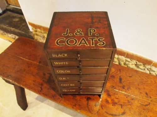 CHEST OF DRAWERS RARE FACTORY J P COATS HABERDASHERY C1890 - ADDITIONAL PHOTO 6