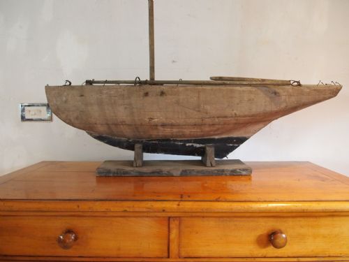 pond yacht large folk art victorian c1880 - CATEGORY: ANTIQUE MISCELLANEOUS - DATED VICTORIAN