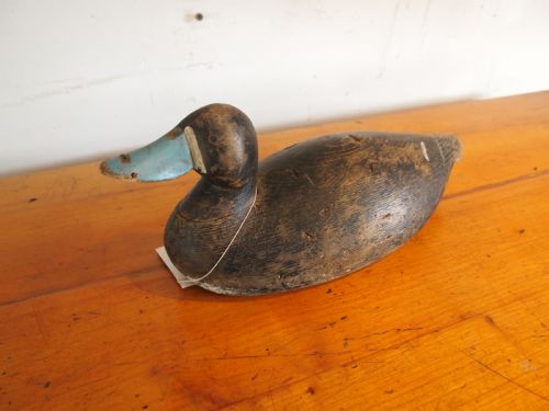 decoy duck edwardian bluebill treen folk art c1900 - CATEGORY: ANTIQUE MISCELLANEOUS - DATED 1900
