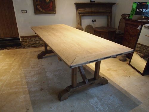 TABLE FRENCH OAK REFECTORY MONASTIC FARMHOUSE EDWARDIAN C1900 - ADDITIONAL PHOTO 1