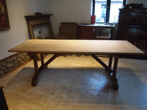 TABLE FRENCH OAK REFECTORY MONASTIC FARMHOUSE EDWARDIAN C1900 - ADDITIONAL PHOTO 10