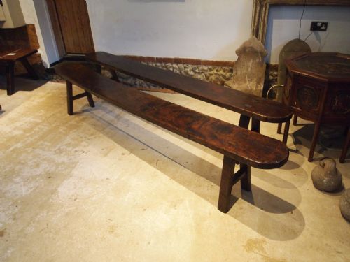 BENCH SETTLE PEW PAIR OF FRENCH CHESTNUT VICTORIAN C1890 - ADDITIONAL PHOTO 8