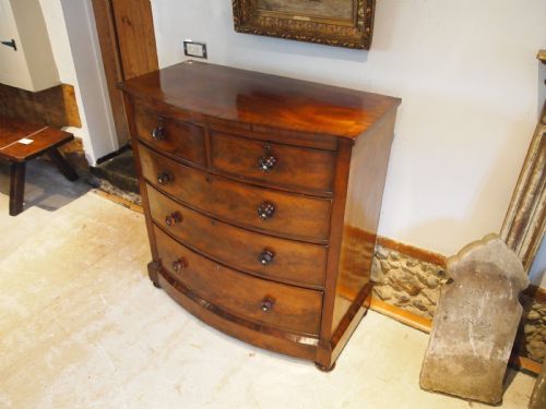 CHEST OF DRAWERS FINE QUALITY BOWFRONT VICTORIAN C1840 - ADDITIONAL PHOTO 10