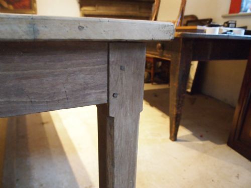 TABLE LARGE REFECTORY FARMHOUSE RARE SLIM SEATS 12 C1900 - ADDITIONAL PHOTO 6