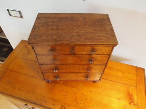 CHEST OF DRAWERS MINIATURE APPRENTICE VICTORIAN OAK C1850 - ADDITIONAL PHOTO 10