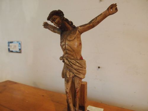 CARVED CORPUS CHRISTI 18TH CENTURY FIGURE C1750 - ADDITIONAL PHOTO 9
