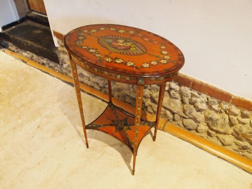 OUTSTANDING VICTORIAN EDWARDS AND ROBERTS SATINWOOD TABLE C1880 - ADDITIONAL PHOTO 10