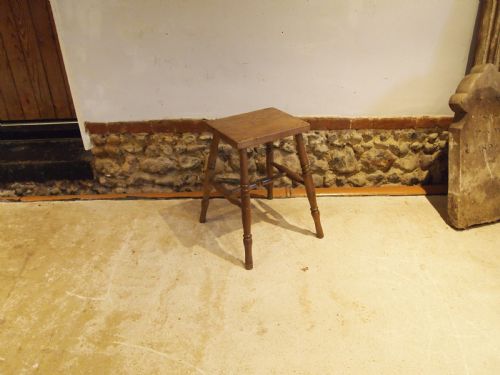 STOOL VICTORIAN ASH AND ELM C1880 - ADDITIONAL PHOTO 7