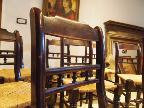 CHAIRS RARE SET OF 8 SUFFOLK BALL BACK DINING CHAIRS C1900 - ADDITIONAL PHOTO 2