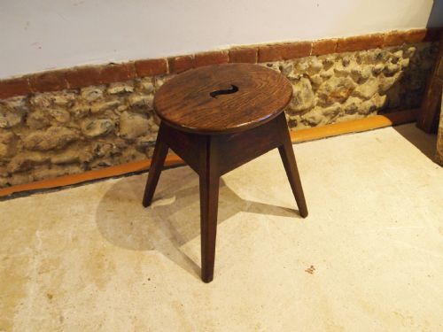 stool table rare country oak stool george iii c1800 - CATEGORY: ANTIQUE STOOLS - DATED GEORGIAN