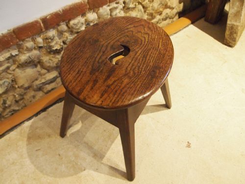 STOOL TABLE RARE COUNTRY OAK STOOL GEORGE III C1800 - ADDITIONAL PHOTO 4