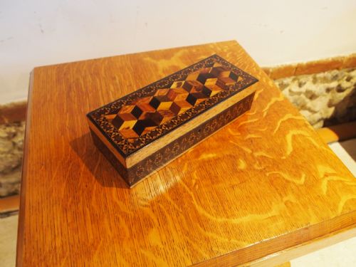 TUNBRIDGE WARE VERY FINE TREEN JEWELLERY BOX C1880 - ADDITIONAL PHOTO 7