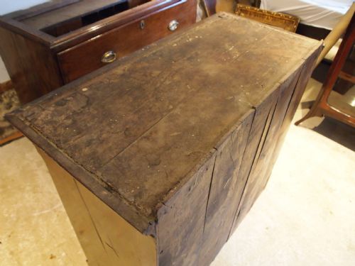 RARE WELSH OAK SECRETAIRE CUPBOARD ON CHEST C1790 - ADDITIONAL PHOTO 11