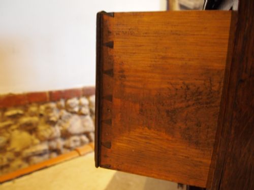 RARE WELSH OAK SECRETAIRE CUPBOARD ON CHEST C1790 - ADDITIONAL PHOTO 14