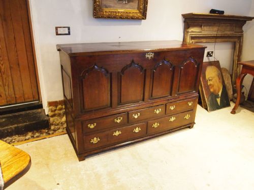 MULE CHEST OF DRAWERS STUNNING GEORGE III OAK C1770 - ADDITIONAL PHOTO 11