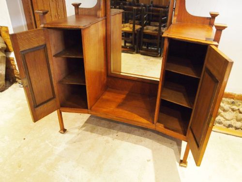 DRESSING TABLE OUTSTANDING ARTS CRAFTS OAK MANNER OF E A TAYLOR C1900 - ADDITIONAL PHOTO 5