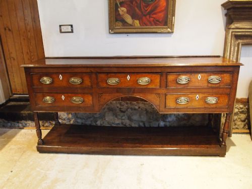 DRESSER STUNNING GEORGE III OAK POT BOARD BASE C1790 - ADDITIONAL PHOTO 6