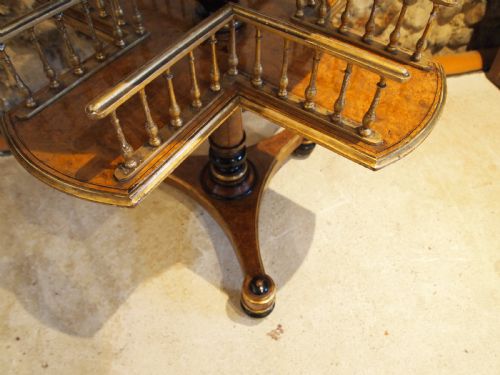 THE HOLKHAM HALL LIBRARY TABLE BURR WALNUT PARCEL GILT STUNNING C1870 - ADDITIONAL PHOTO 12