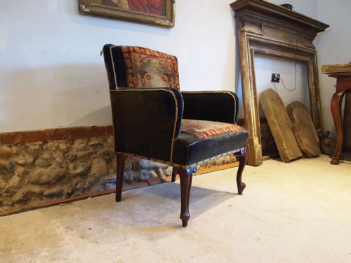 ARMCHAIR KILIM COUNTRY HOUSE VICTORIAN CHAIR C1880 - ADDITIONAL PHOTO 5