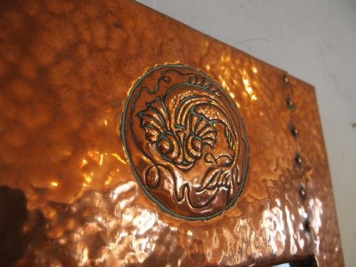 MIRROR ARTS AND CRAFTS COPPER NEWLYN C1890 - ADDITIONAL PHOTO 1