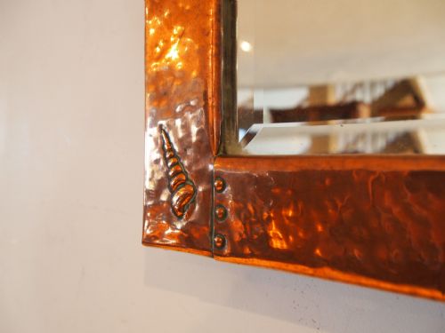 MIRROR ARTS AND CRAFTS COPPER NEWLYN C1890 - ADDITIONAL PHOTO 2