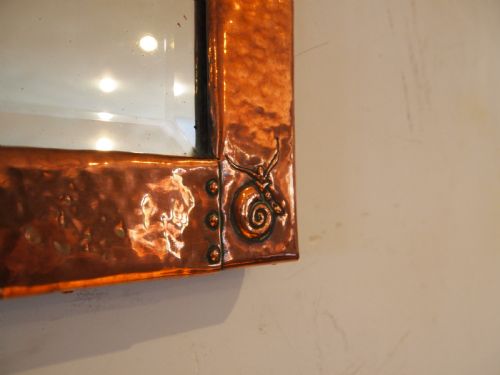 MIRROR ARTS AND CRAFTS COPPER NEWLYN C1890 - ADDITIONAL PHOTO 6