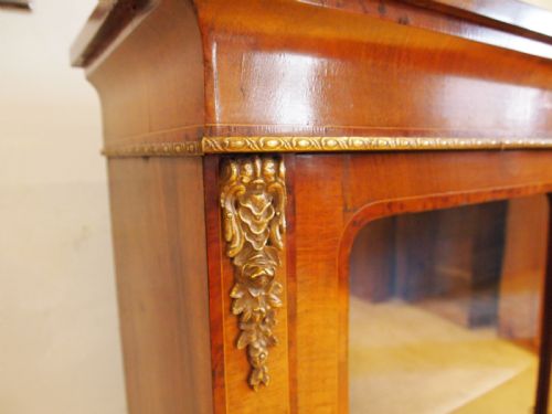 CABINET DISPLAY BOOKCASE FINE VICTORIAN WALNUT C1870 - ADDITIONAL PHOTO 5