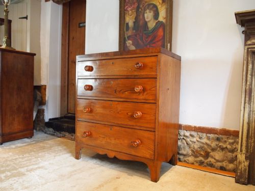 CHEST OF DRAWERS RARE ELM HOLKHAM HALL GEORGE IV C1820 - ADDITIONAL PHOTO 11