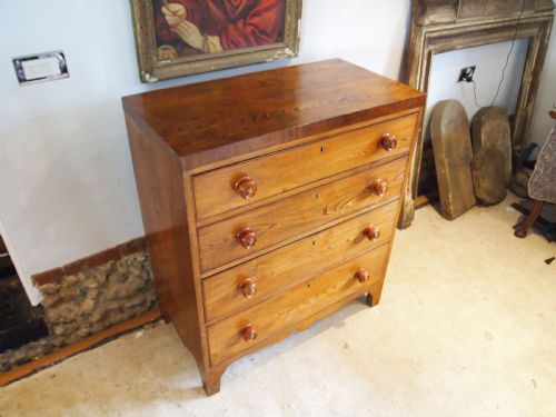 CHEST OF DRAWERS RARE ELM HOLKHAM HALL GEORGE IV C1820 - ADDITIONAL PHOTO 13