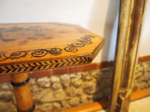 TABLE FINE REGENCY PAINTED SATINWOOD TILT TOP C1815 - ADDITIONAL PHOTO 2