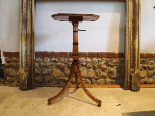TABLE FINE REGENCY PAINTED SATINWOOD TILT TOP C1815 - ADDITIONAL PHOTO 6