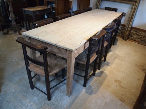TABLE REFECTORY FARMHOUSE DINING LARGE SEATS 10 BEECH C1890 - ADDITIONAL PHOTO 1