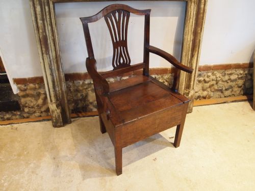 CHAIR RARE WELSH OAK COMMODE CHAIR GEORGE III C1770 - ADDITIONAL PHOTO 5
