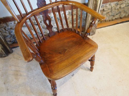 CHAIR ARMCHAIR VICTORIAN WINDSOR ASH ELM C1860 - ADDITIONAL PHOTO 2