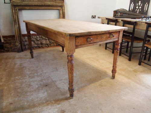 TABLE VICTORIAN PINE REFECTORY FARMHOUSE DINING C1840 - ADDITIONAL PHOTO 5