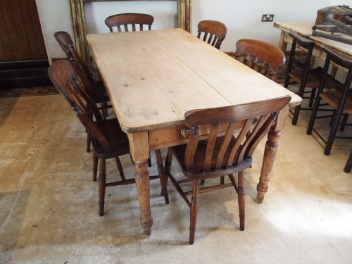 TABLE VICTORIAN PINE REFECTORY FARMHOUSE DINING C1840 - ADDITIONAL PHOTO 9