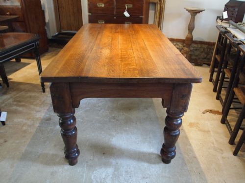 TABLE REFECTORY FARMHOUSE VICTORIAN OAK C1880 - ADDITIONAL PHOTO 2