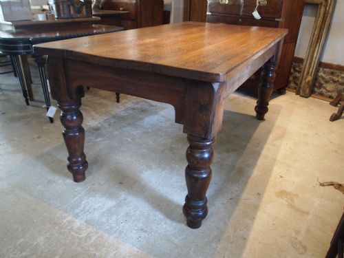 TABLE REFECTORY FARMHOUSE VICTORIAN OAK C1880 - ADDITIONAL PHOTO 4