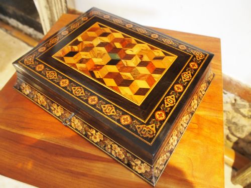 FINE TUNBRIDGE WARE BOX BY THOMAS BARTON C1870 - ADDITIONAL PHOTO 9