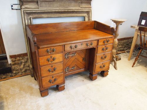 DESK ARTS AND CRAFTS OAK GOTHIC C WILKINSON SON LONDON C1870 - ADDITIONAL PHOTO 13