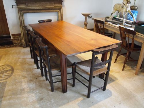 TABLE STUNNING REFECTORY FARMHOUSE FRENCH CHERRY WOOD C1870 - ADDITIONAL PHOTO 10