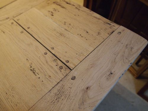 TABLE EXTENDING FRENCH OAK REFECTORY FARMHOUSE DINING C1900 - ADDITIONAL PHOTO 1