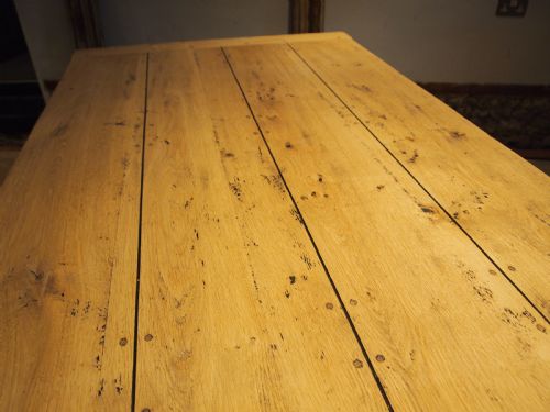 TABLE EXTENDING FRENCH OAK REFECTORY FARMHOUSE DINING C1900 - ADDITIONAL PHOTO 5