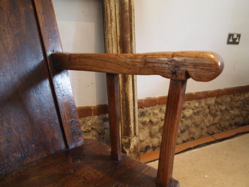 CHAIR STUNNING PRIMITIVE GEORGE III CUMBRIAN ARMCHAIR C1780 - ADDITIONAL PHOTO 6