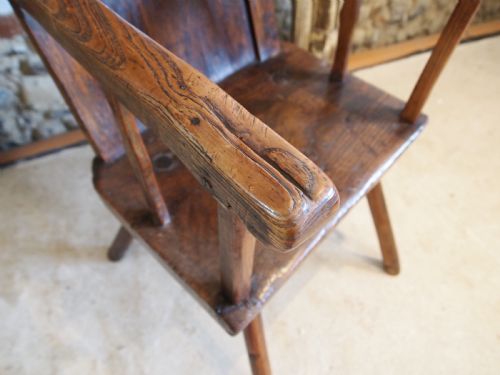 CHAIR STUNNING PRIMITIVE GEORGE III CUMBRIAN ARMCHAIR C1780 - ADDITIONAL PHOTO 17