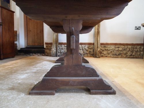 TABLE LARGE FRENCH MONASTIC OAK REFECTORY FARMHOUSE DINING C1880 - ADDITIONAL PHOTO 10