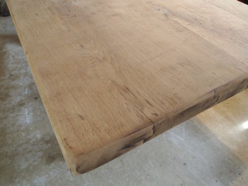 TABLE LARGE FRENCH MONASTIC OAK REFECTORY FARMHOUSE DINING C1880 - ADDITIONAL PHOTO 12