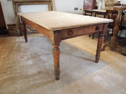 TABLE REFECTORY FARMHOUSE DINING VICTORIAN PINE C1860 - ADDITIONAL PHOTO 8