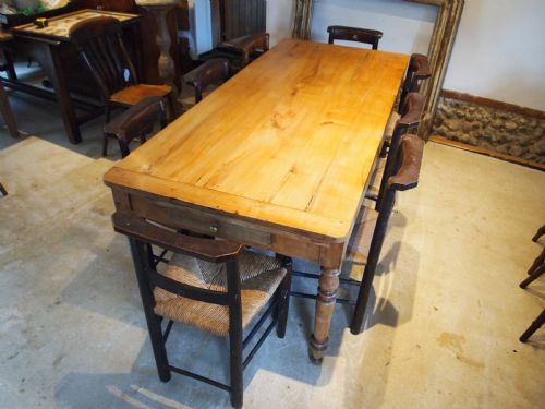 TABLE RARE APPLE WOOD REFECTORY FARMHOUSE FRENCH EXTENDING C1850 - ADDITIONAL PHOTO 6