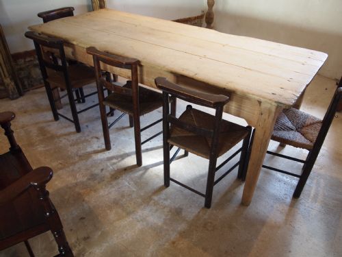 TABLE REFECTORY FARMHOUSE SCRUB TOP PINE C1840 - ADDITIONAL PHOTO 6